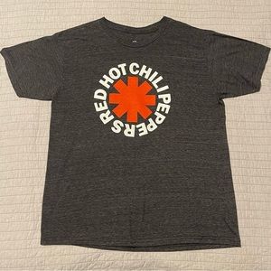 Red Hot Chili Peppers Men T-Shirt Gray Large Rock Concert Tour Graphics